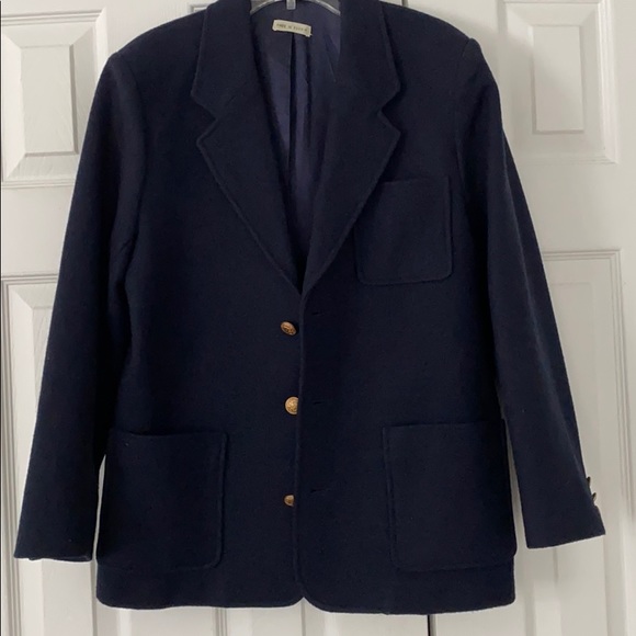 Boys Classic Navy Wool Blazer - Picture 1 of 16